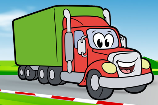 Image Happy Trucks Coloring